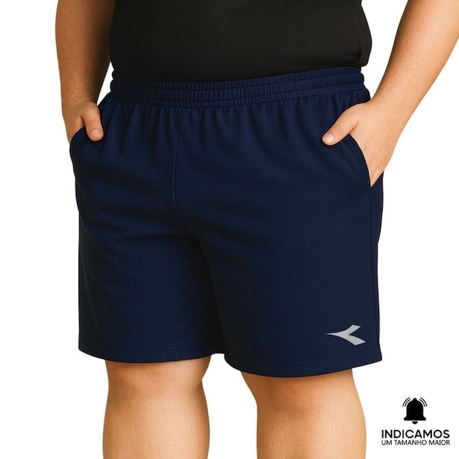 Short Diadora Small Logo Sidney II Plus Size Masculino - Foto 1