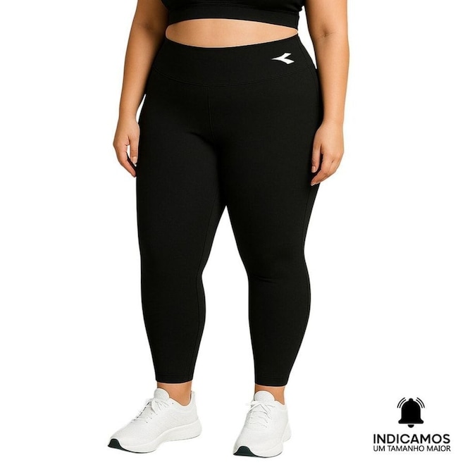 Calça Legging Diadora Small Logo Plus Size Feminina - Foto 1