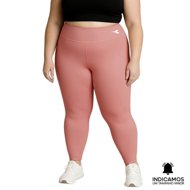 Calça Legging Diadora Small Logo Plus Size Feminina - Foto 1