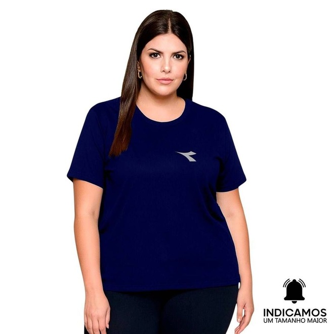 Camiseta Diadora Small Logo Plus Size Feminina - Foto 1