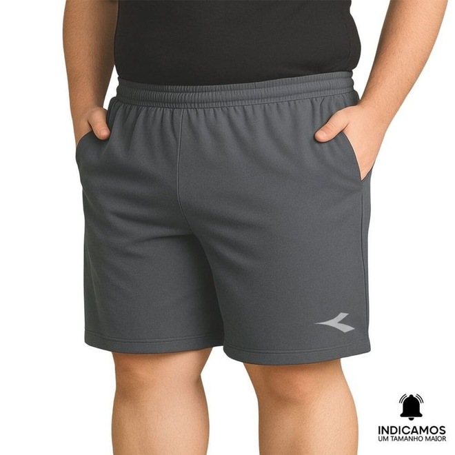 Short Diadora Small Logo Sidney II Plus Size Masculino - Foto 1