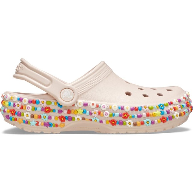 Sandália Unissex Crocs Classic Beaded Band Clog K Quartz - Foto 1