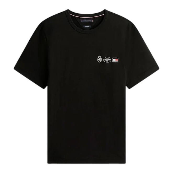 Camiseta Tommy Hilfiger Small Crest Outline Masculina - Foto 1