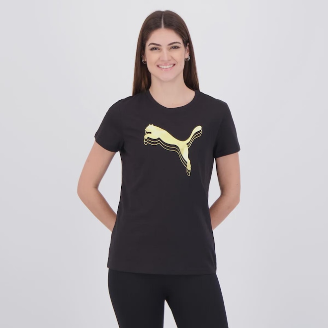 Camiseta PUMA ESS Metallic Feminino - Foto 1