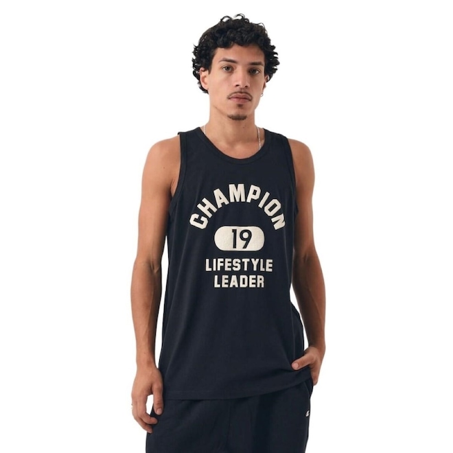 Camiseta Regata Champion Lifestyle Leader Masculina - Foto 1