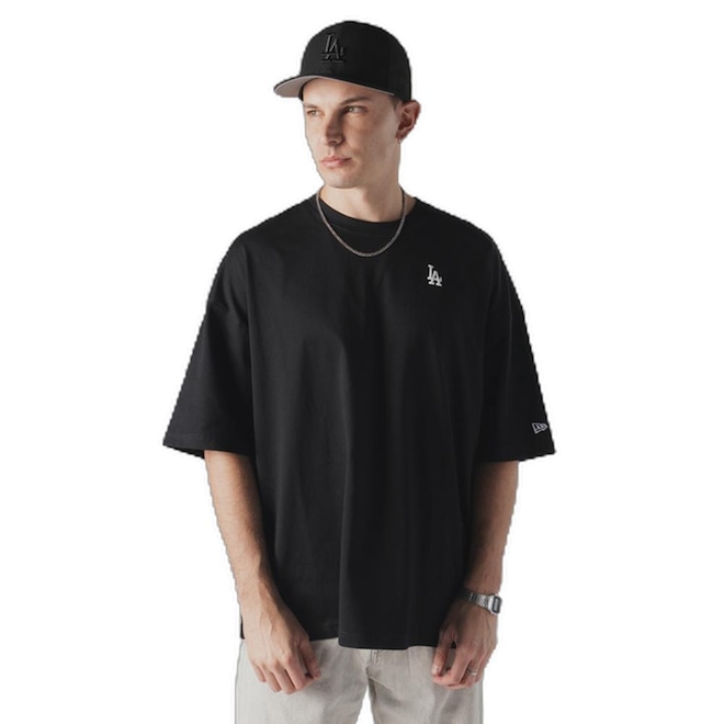 Camiseta New Era Oversize Los Angeles Dodgers MLB - Masculina - Foto 1