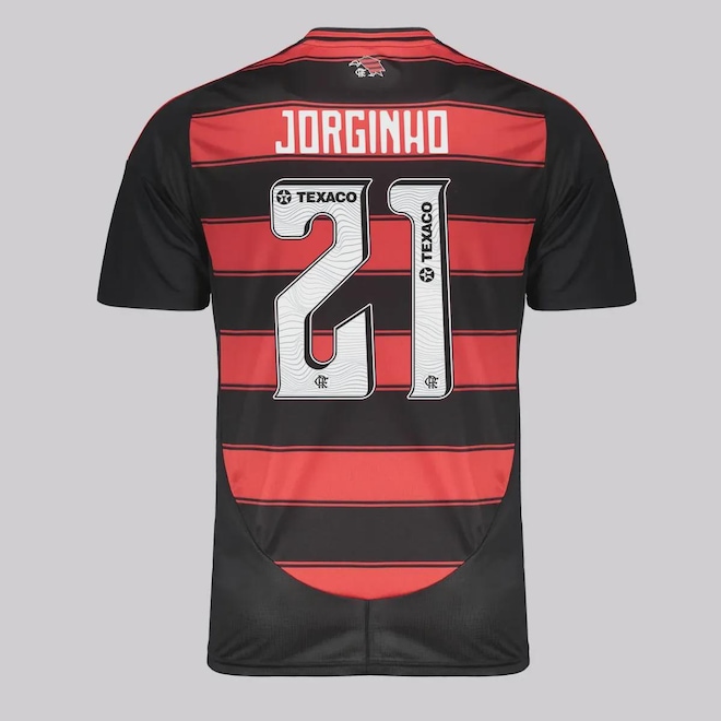 Camisa do Flamengo I 25/26 21 Jorginho adidas Masculina - Foto 1