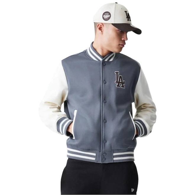 Jaqueta Bomber New Era Los Angeles Dodgers Masculina - Foto 1