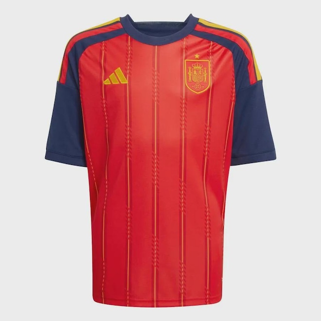 Camisa Espanha I 26 adidas Torcedor Infantil - Foto 1