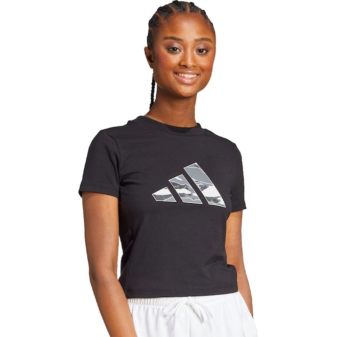 Cropped adidas Camuflado Feminino - Foto 1