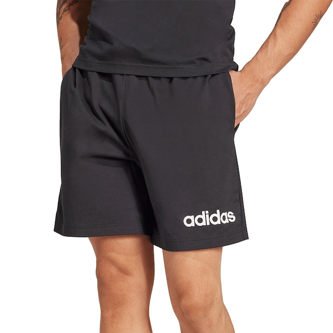 Bermuda adidas Essentials Linear Single Jersey Masculina - Foto 1