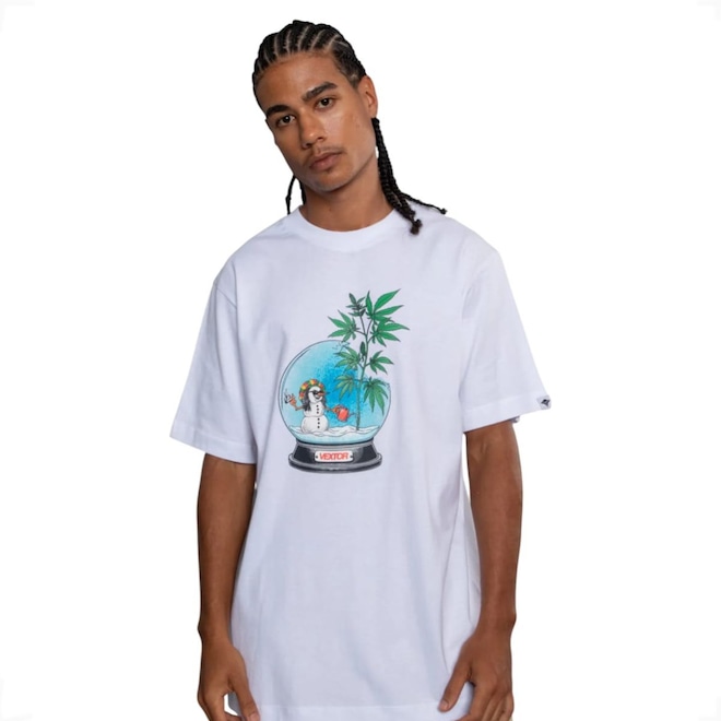 Camiseta Oversize Vextor Snow Globe Manga Curta Masculina - Foto 1