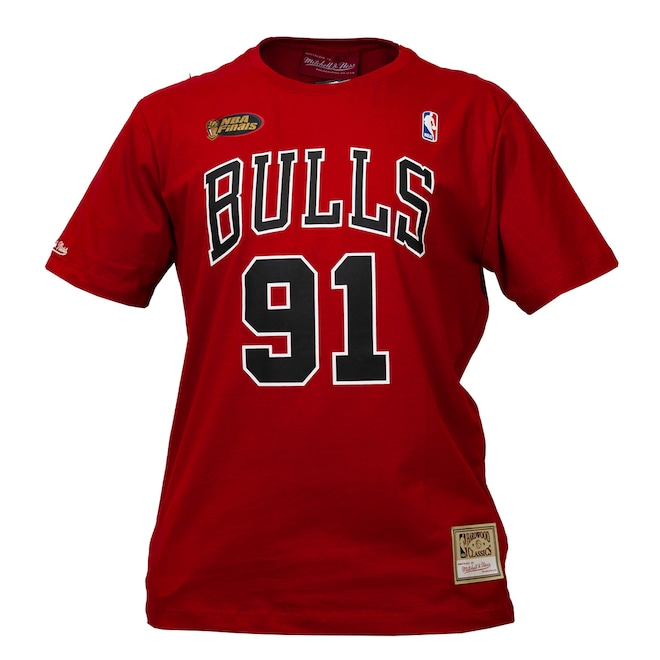 Camiseta NBA Chicago Bulls Rodman 91 - Masculina - Foto 1