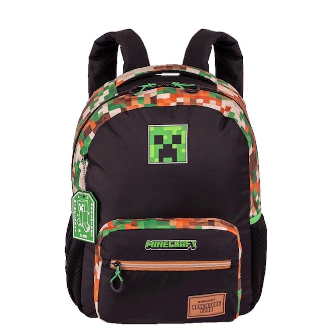 Mochila Sestini Grande Minecraft X Outdoords Infantil - Foto 1