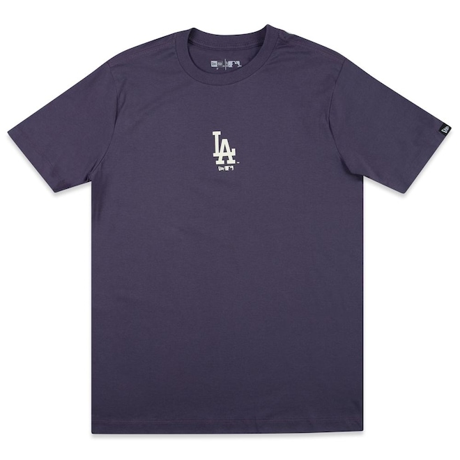 Camiseta New Era MLB Los Angeles Dodgers Logo Central Masculina - Foto 1
