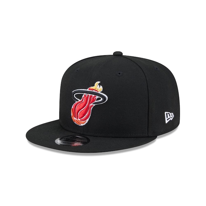 Boné New Era 9Fifty Miami Heat NBA Hardwood Masculino - Foto 1