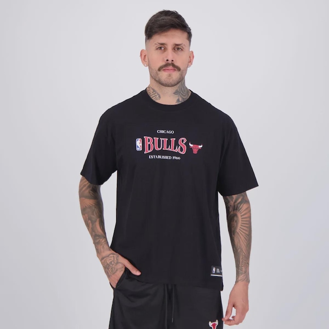 Camiseta NBA Chicago Bulls Oversized Class Masculina - Foto 1