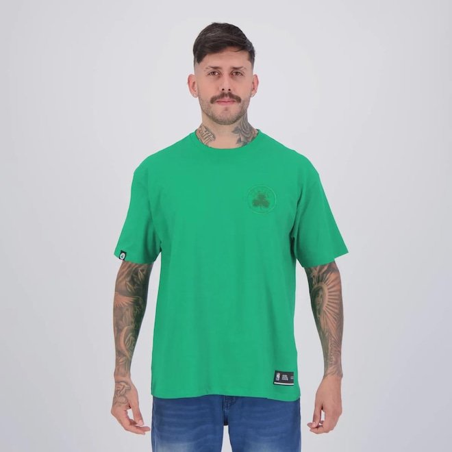 Camiseta NBA Boston Celtics Oversized Faux Emboss Masculina - Foto 1