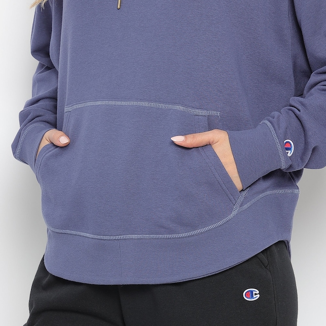 Blusão de Moletom com Capuz Champion Campus French Terry Feminino - Foto 1