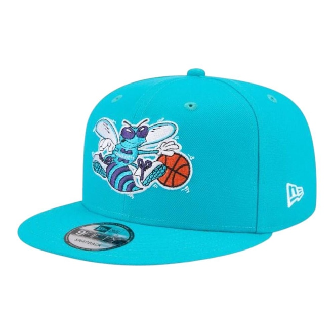 Boné New Era 950 Charlotte Hornets Hardwood Masculino - Foto 1