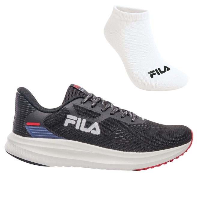 Kit Tênis Fila Fastness E Meia - Masculino - Foto 1