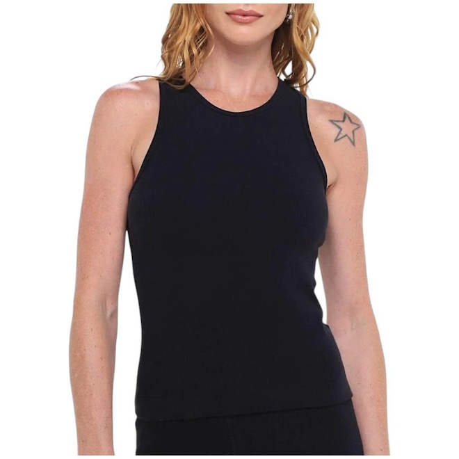 Camiseta Regata New Balance Canelada Small Logo Feminina - Foto 1