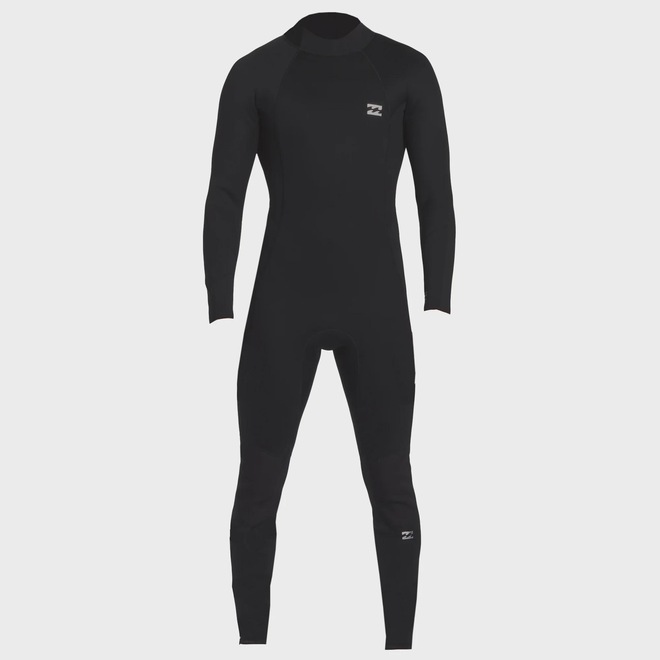 Long John Billabong Foil 302 Full Back Zip Black - Masculino - Foto 1