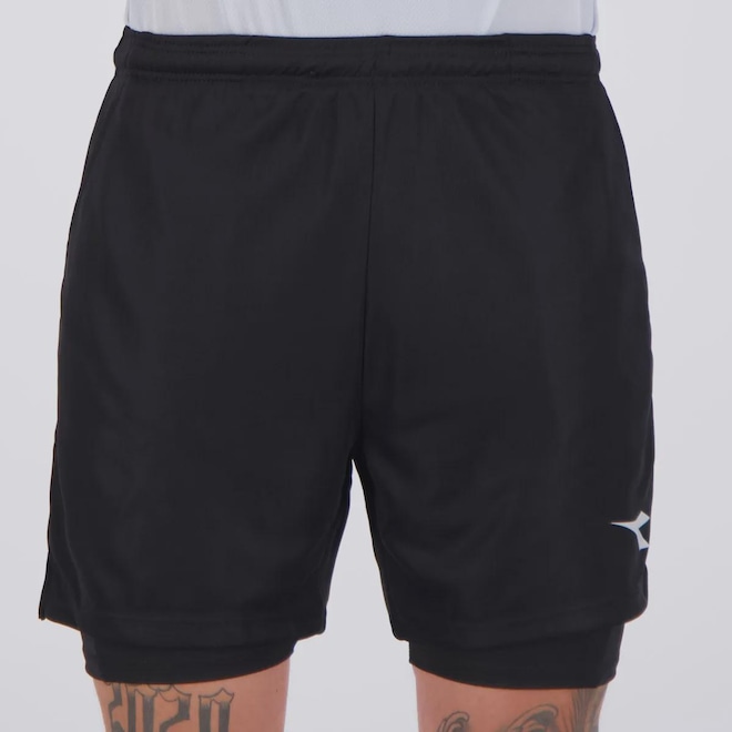 Bermuda Diadora 2 em 1 Com Bolso - Masculina - Foto 1