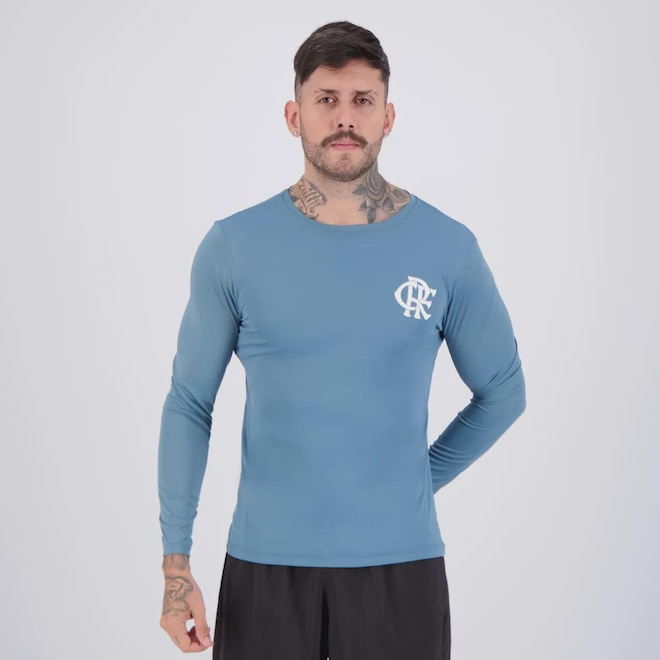 Camisa Do Flamengo Protection UV Manga Longa - Masculina - Foto 1
