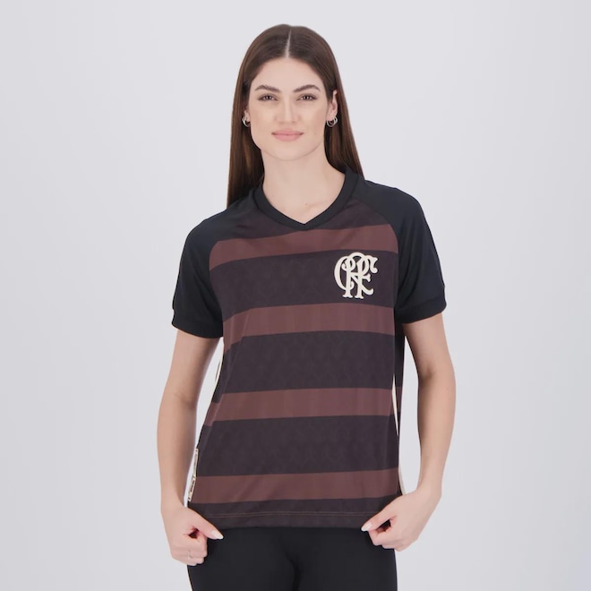 Camisa Do Flamengo Consciência Negra Diamante Feminina - Foto 1