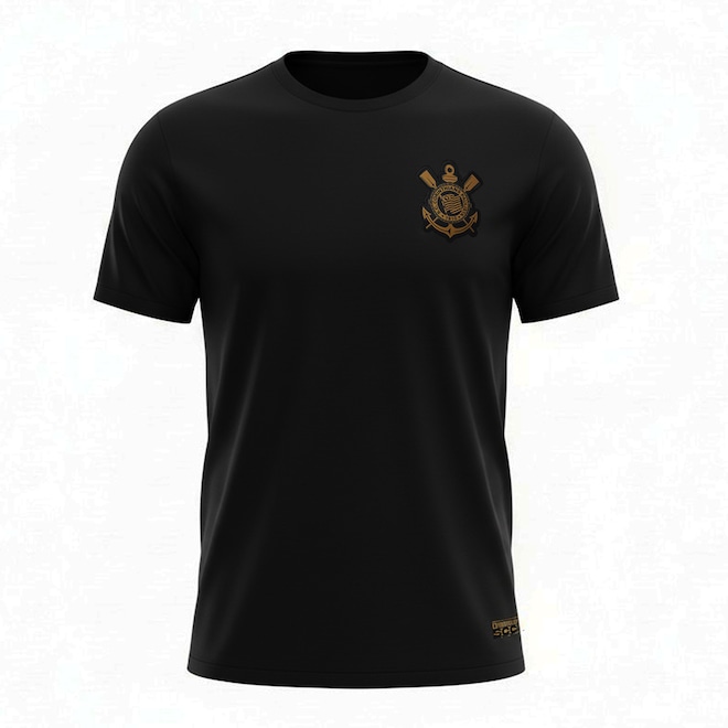 Camisa do Corinthians Black Gold Coimbra - Masculina - Foto 1