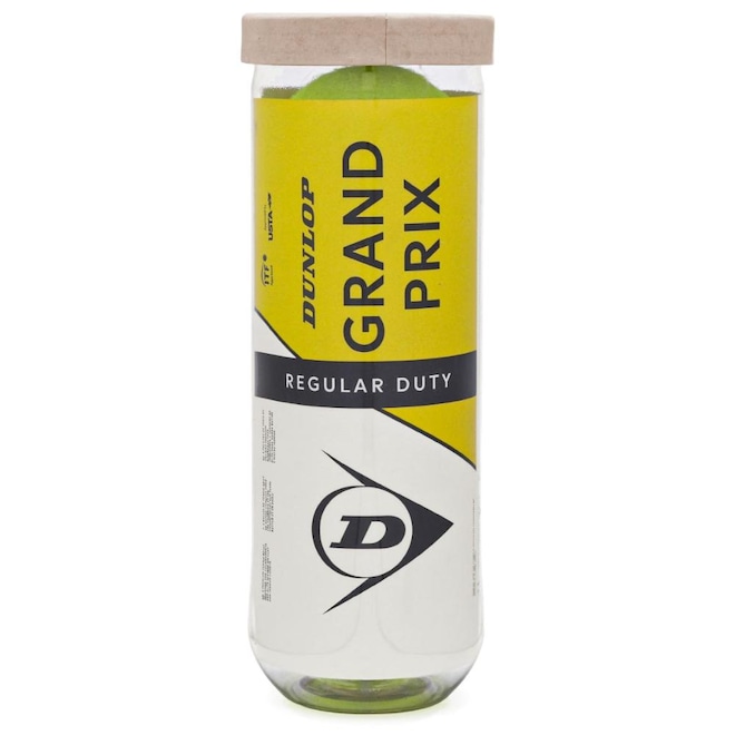 Bola de Tênis Dunlop Grand Prix Regular Duty Saibro - Tubo com 3 Unidades - Foto 1
