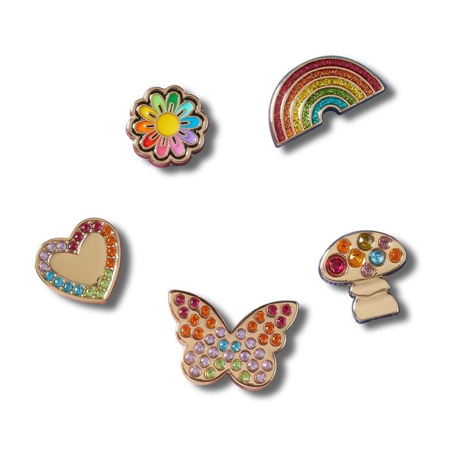 Jibbitz Crocs Rainbow Elevated Festival Pack com 5 Peças - Foto 1