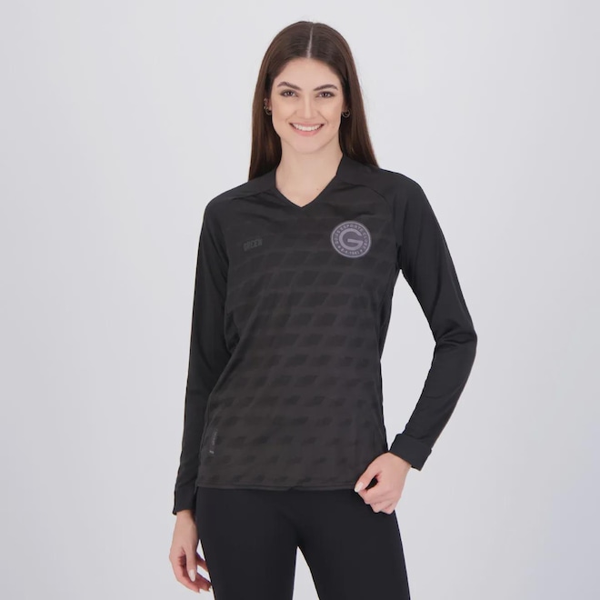 Camisa Gr33n Goiás Goleiro 2023 Manga Longa Feminina - Foto 1
