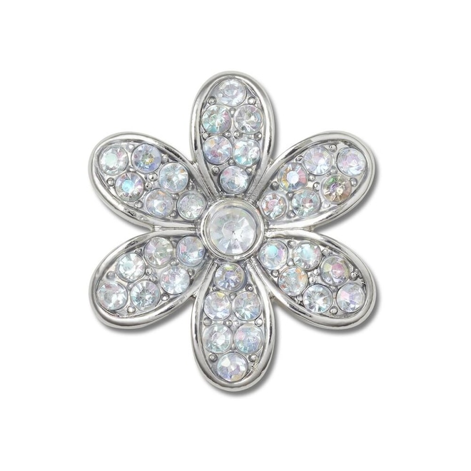 Jibbitz Crocs Margarida Prata com Pedrinhas - Foto 1