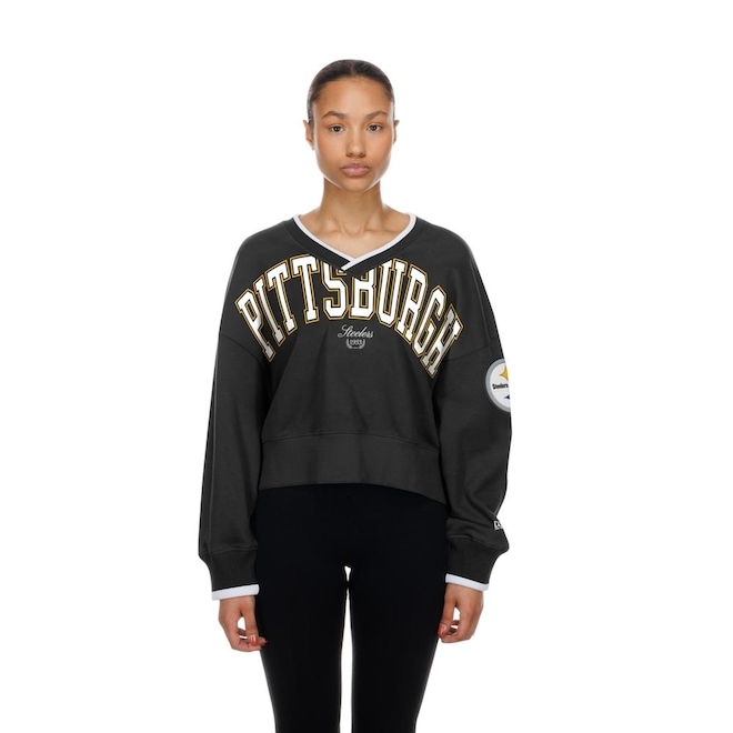 Blusão de Moletom New Era Especial Pittsburgh Steelers NFL - Feminino - Foto 1