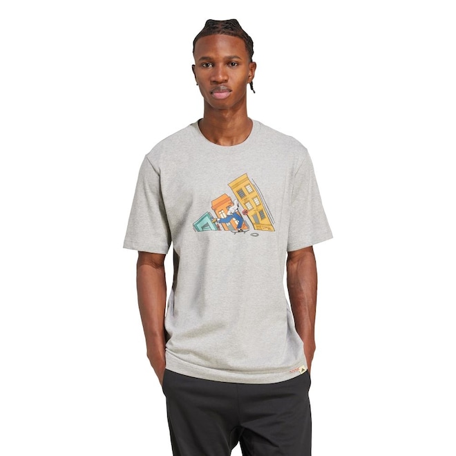 Camiseta adidas Doodle Hunt Skate Masculina - Foto 1