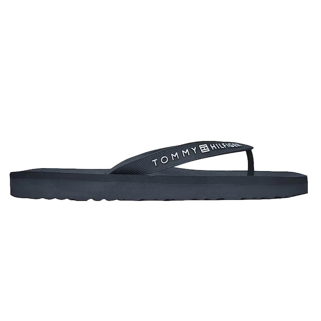 Chinelo Tommy Hilfiger Rubber Hilfiger Beach Desert Sky Masculino - Foto 1