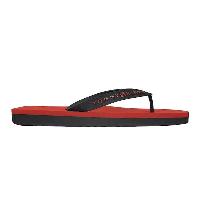 Chinelo Tommy Hilfiger Rubber Hilfiger Beach Primary Masculino - Foto 1