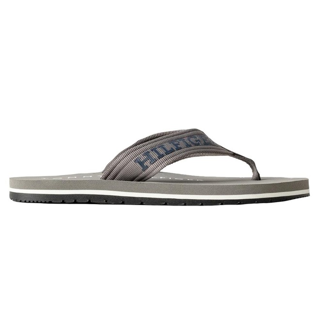Chinelo Tommy Hilfiger Monotype Beach Sandal Dark Ash Masculino - Foto 1