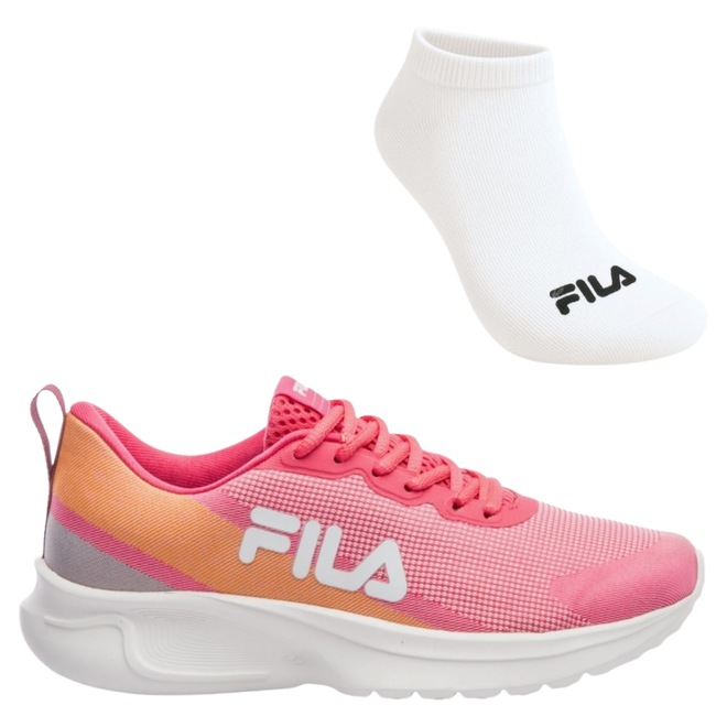 Kit Tênis Feminino Fila Vector + 1 Par de Meia - Foto 1
