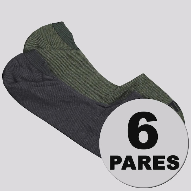 Kit Meia PUMA Sapatilha 6 Pares Unissex - Foto 1