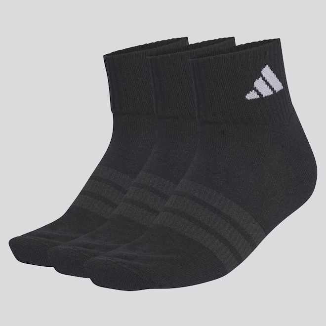 Kit Meia adidas ESS Ank 3 Pares - Foto 1
