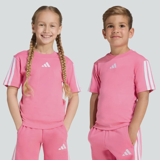 Camiseta adidas 3 Stripes Infantil - Foto 1