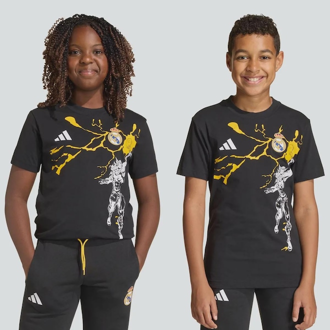 Camiseta adidas Real Madrid Marvel Infantil - Foto 1