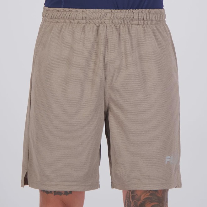 Bermuda Fila Sport Cáqui Masculino - Foto 1