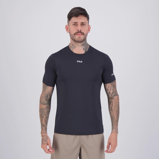 Camiseta Fila Sun Protect Breezy Logo Masculina - Foto 1