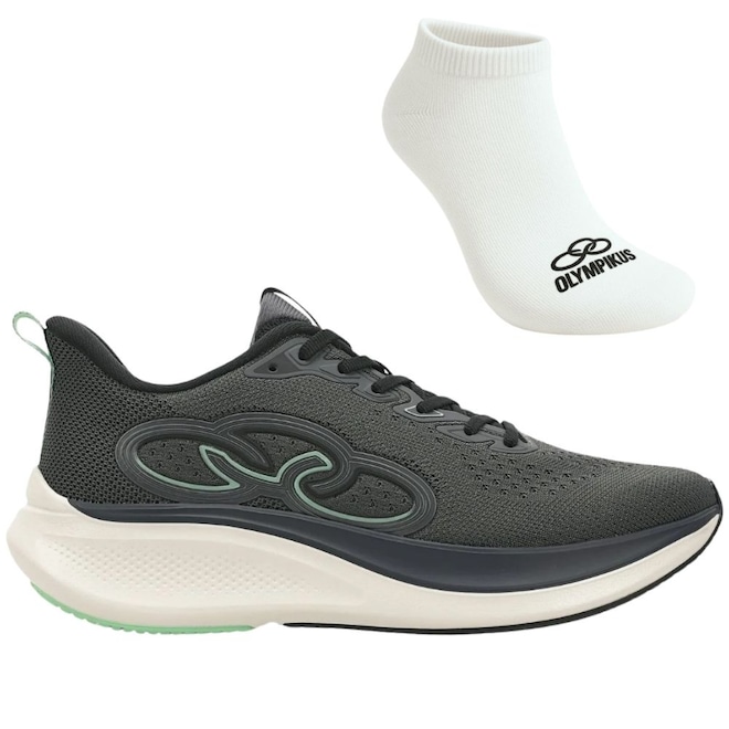 Kit Tênis Olympikus Voa 3 + Meia - Masculino - Foto 1
