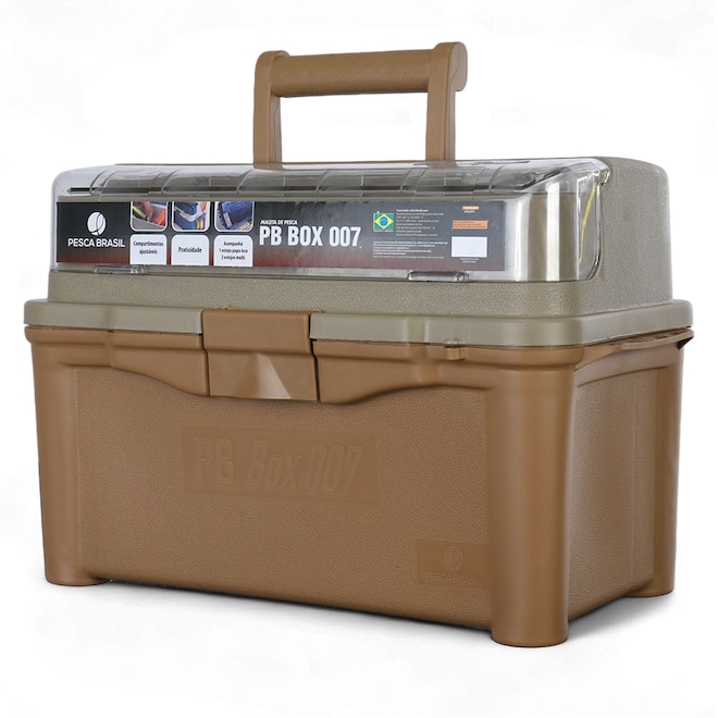 Maleta De Pesca PB Box 007 33L Plástico Pesca Brasil - Foto 1