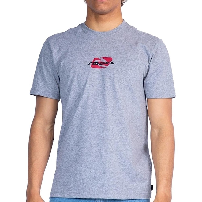 Camiseta Rip Curl Front Splat SM26 Masculina Grey Marle - Foto 1